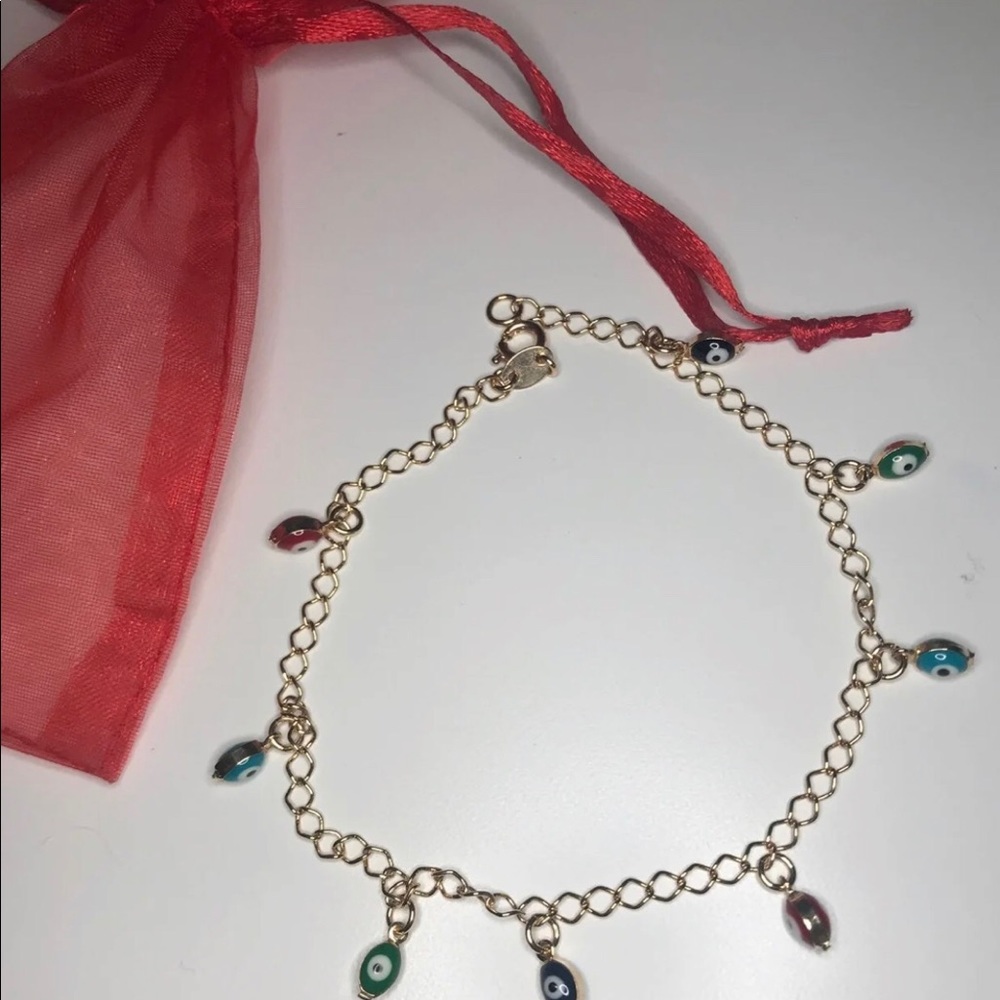 Evil Eye Gold Anklet